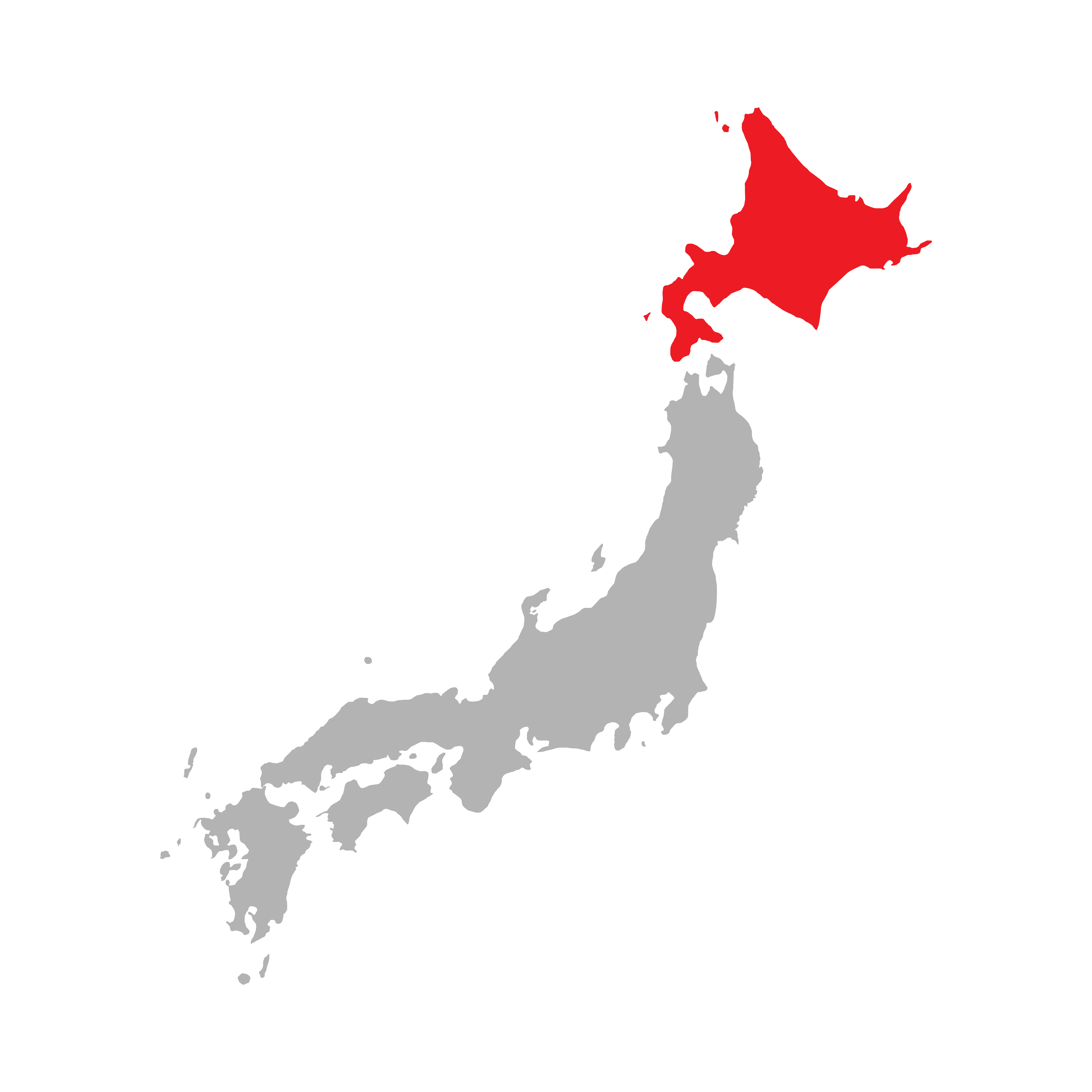 北海道の地図